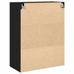 vidaXL Meuble de cabinet mural avec portes en verre chêne noir 69 5x34x90 cm