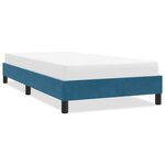 vidaXL Cadre de lit sans matelas bleu foncé 100x220 cm velours