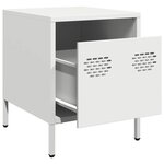 vidaXL Table de chevet blanc 35x39x43 5 cm acier