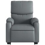 vidaXL Fauteuil inclinable électrique gris similicuir