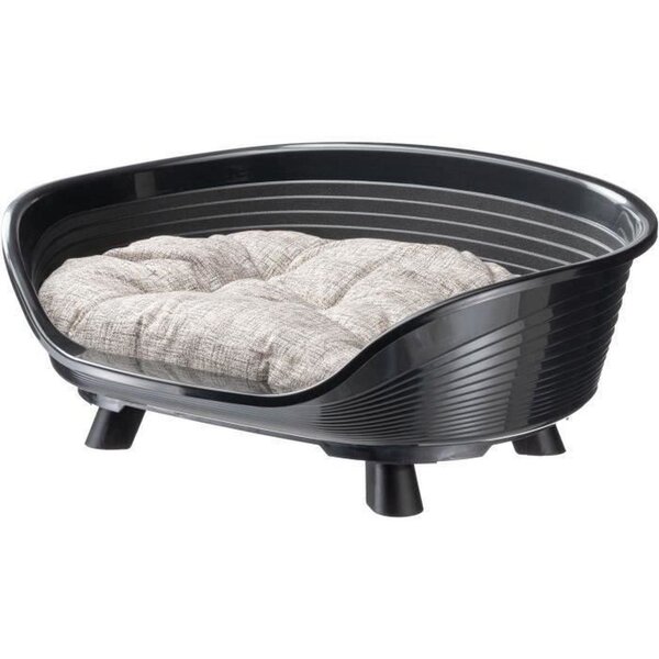 Corbeille chat ou chien Throne 6 avec coussin relax - Noir
