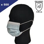 Lot de 500 Masques Jetables Bleu Type IIR EN14683 - 10 boites de 50 masques