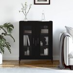 vidaXL Buffet noir 69 5x34x90 cm bois d'ingénierie
