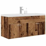 vidaXL Cabinet de salle de bain Bois Ancien 100 x 38 5 x 46 cm