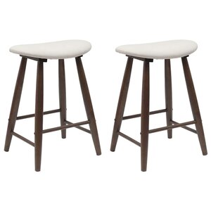vidaXL Chaises de salle à manger 2 pc Bois de Caoutchouc Massif