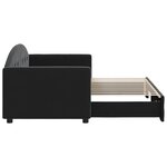 vidaXL Lit de jour avec lit gigogne noir 80x200 cm velours