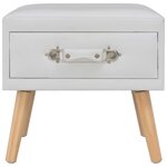 vidaXL Tables de chevet 2 Pièces Blanc 40x35x40 cm Similicuir