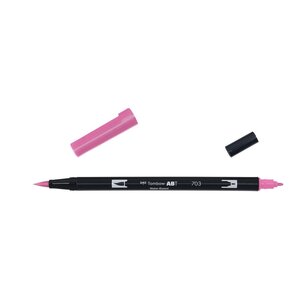 Feutre Dessin Double Pointe ABT Dual Brush Pen 703 Rose TOMBOW