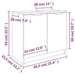 vidaXL Armoire de salle de bain Blanc brillant 64 5x33 5x59 cm