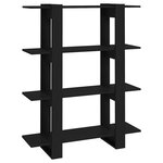 vidaXL Bibliothèque/Séparateur de pièce Noir 100x30x123 5 cm