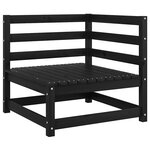 vidaXL Canapé d'angle de jardin coussins anthracite Bois de pin massif
