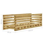 vidaXL Lit surélevé de jardin 120x40x38 5 cm Bois de pin imprégné