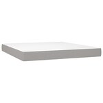 vidaXL Sommier à lattes de lit matelas LED Gris clair 180x200 cm Tissu