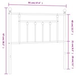 vidaXL Tête de lit métal blanc 90 cm