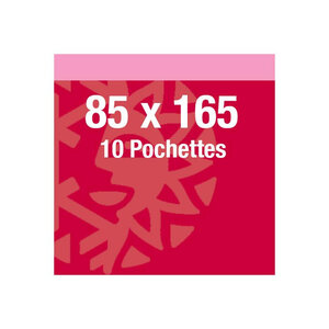 Pochettes noires 85 x 165 mm pour carnet Croix-Rouge.