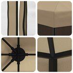 vidaXL Abri de jardin avec parois 4 × 3 m Beige Polyester et Acier