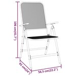 vidaXL Chaises pliables jardin lot de 4 Maille métallique Anthracite