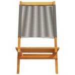 vidaXL Chaises de jardin pliables lot de 8 gris bois d'acacia massif