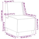 vidaXL Sofa Chiar 2 Pièces Gris foncé 55 x 74 x 82 cm