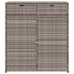 vidaXL Armoire de rangement de jardin gris 105x55x113cm résine tressée