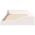 vidaXL Cadre de lit surélevé Blanc 90 x 190 cm Bois massif en pin