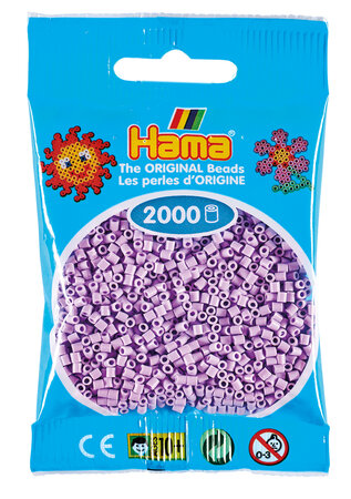 2 000 perles mini (petites perles Ø2 5 mm) Lilas pastel