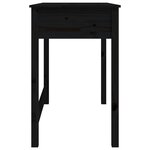 Bureau table poste de travail meuble d'ordinateur informatique étude avec tiroirs 100 x 50 x 78 cm bois massif de pin noir 02_0023472