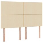 vidaXL Lit avec des lumières à LED Crème 140 x 200 cm tissu