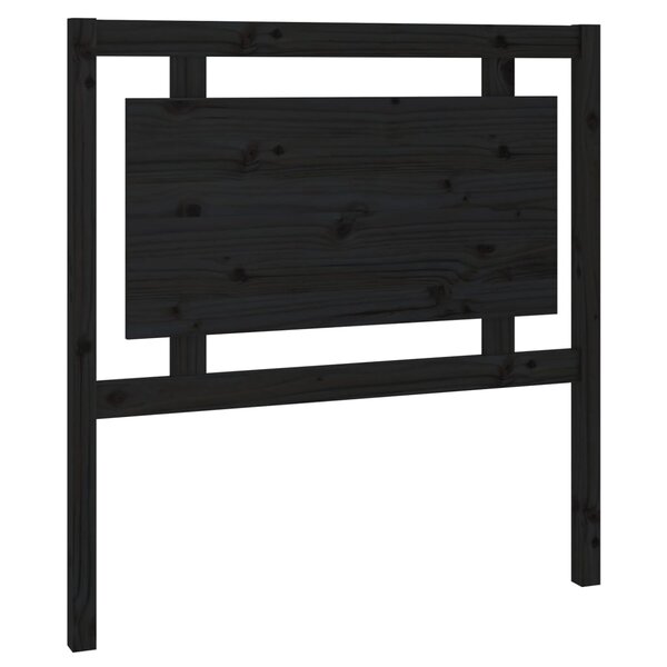 vidaXL Tête de lit Noir 95 5x4x100 cm Bois massif de pin