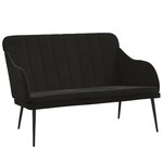 vidaXL Banc Noir 110x76x80 cm Velours