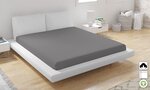 Drap housse en coton bio 160 x 200 cm - Gris