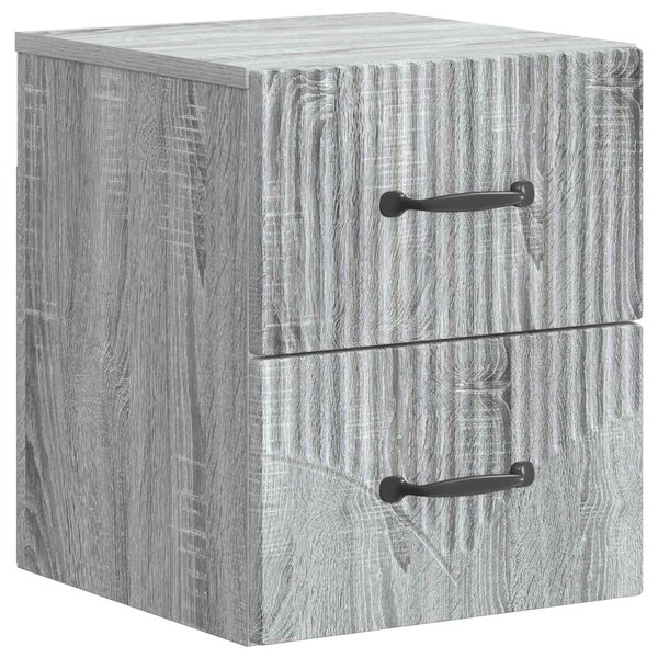 vidaXL Cabinet de chevet mural Sonoma gris 34 5 x 33 x 40 cm