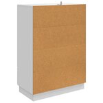 vidaXL Buffet Blanc brillant 66 x 34 5 x 92 cm Bois d'ingénierie