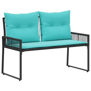 vidaXL Banc extérieur 2 -Seater 4 pc 110 x 59 x 82 cm polyrotin