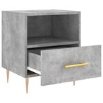 vidaXL Tables de chevet 2Pièces gris béton 40x35x47 5cm bois d’ingénierie