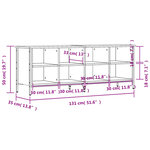 vidaXL Armoire à chaussures chêne sonoma 131x35x50cm bois d'ingénierie