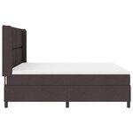 vidaXL Lit à ressorts avec matelas Marron foncé 180 x 200 cm tissu