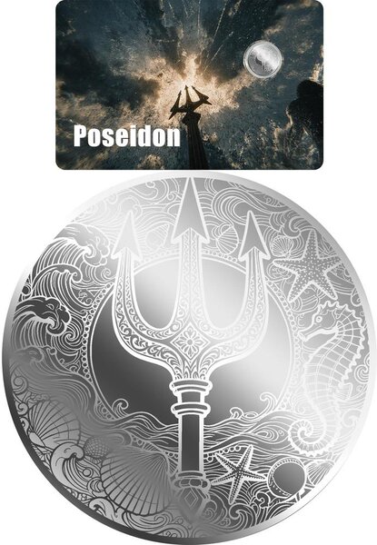Pièce de monnaie en Argent 1 Dollar g 0.031 (1/1000 oz) Millésime 2026 POSEIDON 1/1000 (PRÉCOMMANDE)