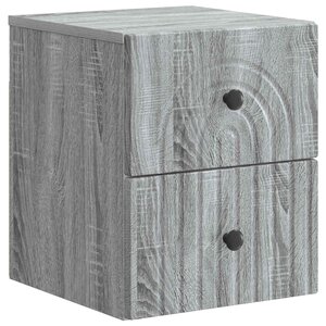 vidaXL Cabinet de chevet mural Sonoma gris 33 x 34 5 x 40 cm