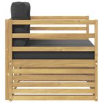 vidaXL Canapé d’extérieur Blanc et anthracite