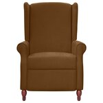 vidaXL Fauteuil inclinable Marron Tissu