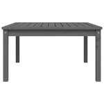 vidaXL Table de jardin gris 82 5x82 5x45 cm bois massif de pin