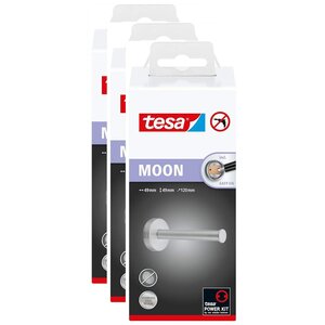 Stockeur ® Moon pour Papier Toilette Mat Arrondi Sans Perçage x 3 TESA