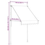vidaXL Auvent rétractable manuel 150 cm Rayures bleues et blanches