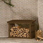 vidaXL Support de bois de chauffage Marron miel 108x64 5x77cm Bois pin