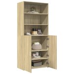 vidaXL Buffet haut chêne sonoma 80x42 5x185 cm bois d'ingénierie