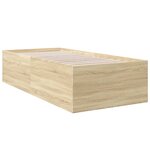 vidaXL Cadre de lit chêne sonoma 90x200 cm bois d'ingénierie
