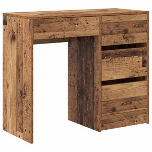 vidaXL Bureau Bois ancien 90 x 37 5 x 75 cm Bois d'ingénierie