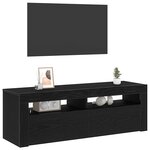 vidaXL Meuble TV Chêne noir 120 x 35 x 40 cm Bois d'ingénierie
