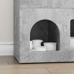 vidaXL Buffet Gris béton 80 5 x 35 x 59 cm Bois d'ingénierie